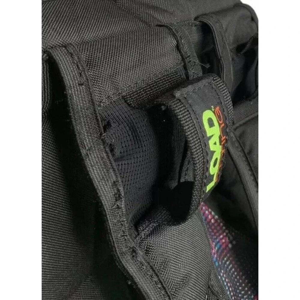 Adidas Black Blue White Pink Backpack w/‎ Laptop Sleeve & Load Spring Straps